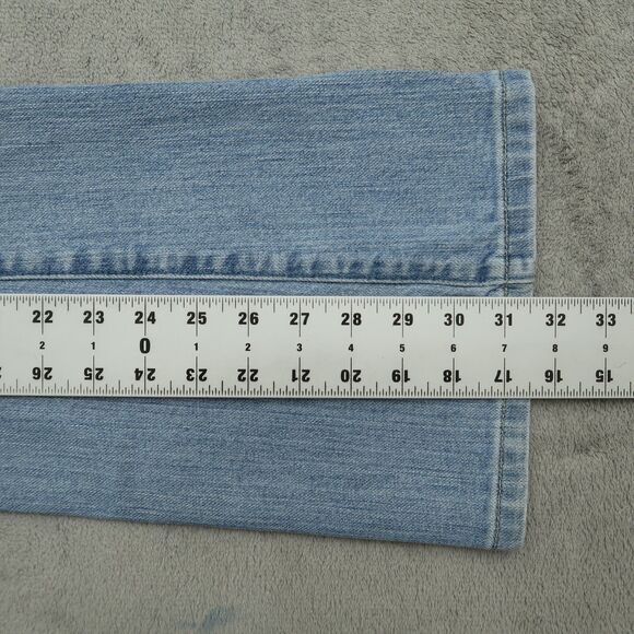 Calvin Klein Jeans Women's Size 8 Blue Mid-Rise Flare Denim 31.5" Inseam Stretch - Picture 7 of 16